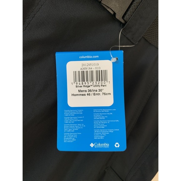 Columbia Men's Silver Ridge Omni-Shade Regular Fit Cargo Pants Size 36x30 Black - Picture 3 of 8